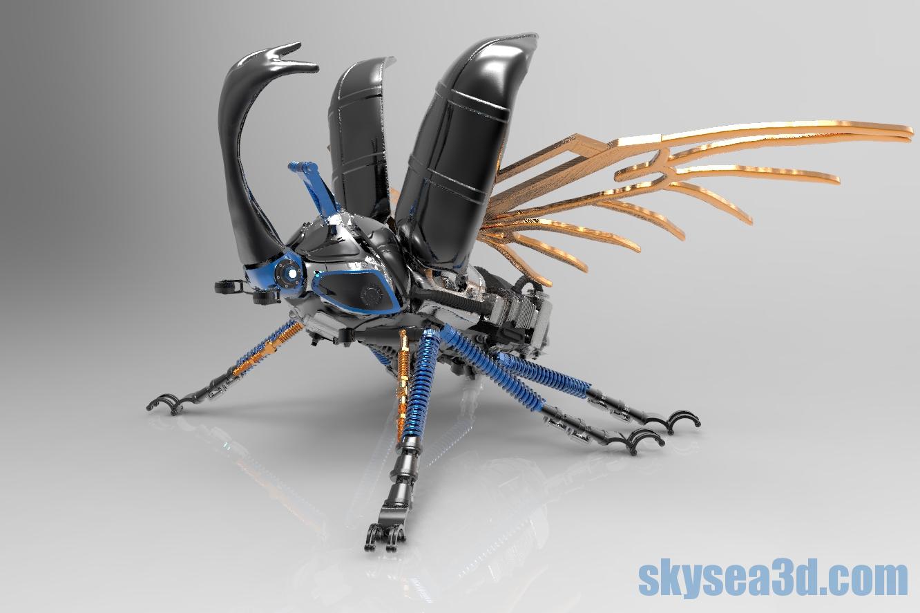 カブトムシ ロボ フィギュア – Sky＆Sea 3D STUDIOS